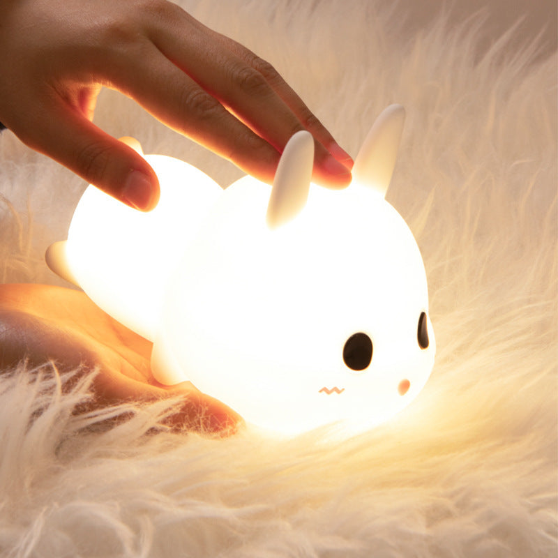 Creative cute bunny silicone lamp