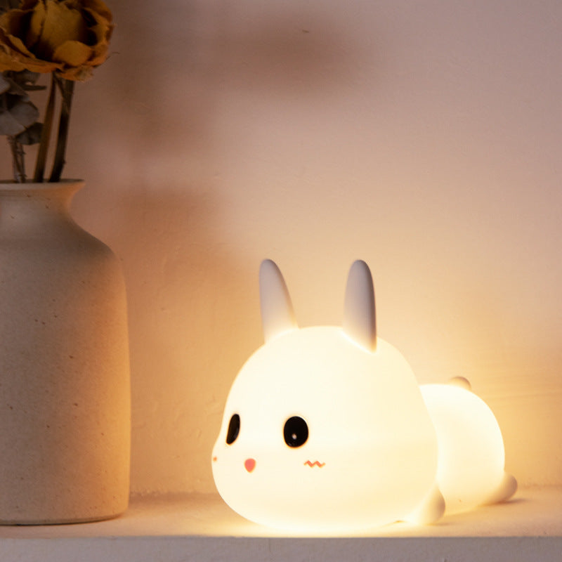 Creative cute bunny silicone lamp