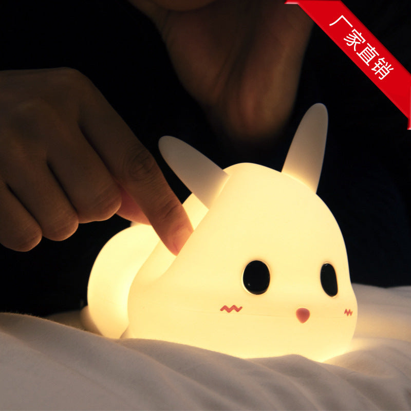 Creative cute bunny silicone lamp