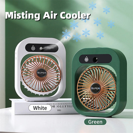 Air Conditioning Fan Desk Misting Fan Air Cooler Cooling USB Rechargeable Humidifier